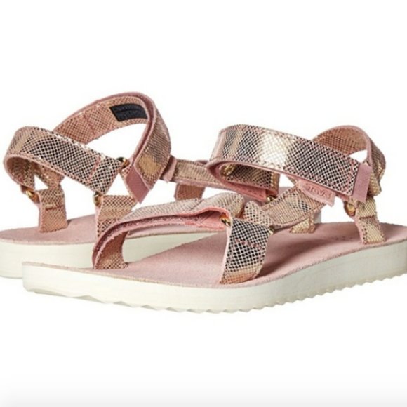 teva rose gold sandal